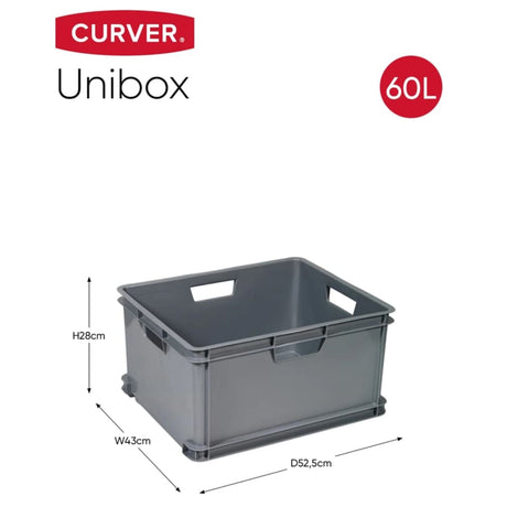 Curver Opbergbox Unibox XL 60 L grijs - AllerleiShop