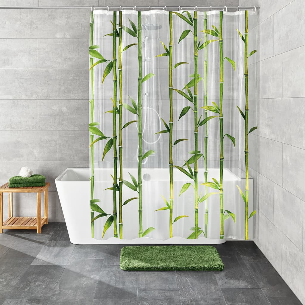 Kleine Wolke Douchegordijn Bamboo 180x200 cm groen - AllerleiShop