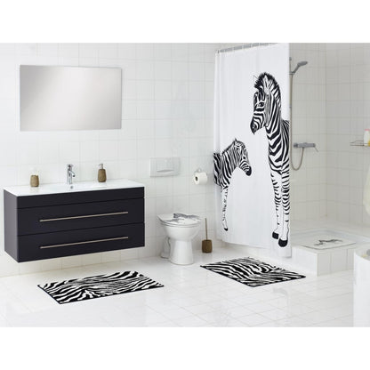 RIDDER Badmat Zebra 38x72 cm wit en zwart - AllerleiShop