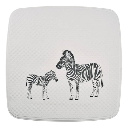 RIDDER Douchemat Zebra 54x54 cm wit en zwart - AllerleiShop