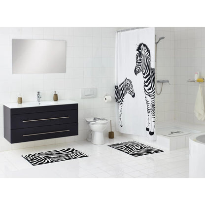 RIDDER Douchemat Zebra 54x54 cm wit en zwart - AllerleiShop