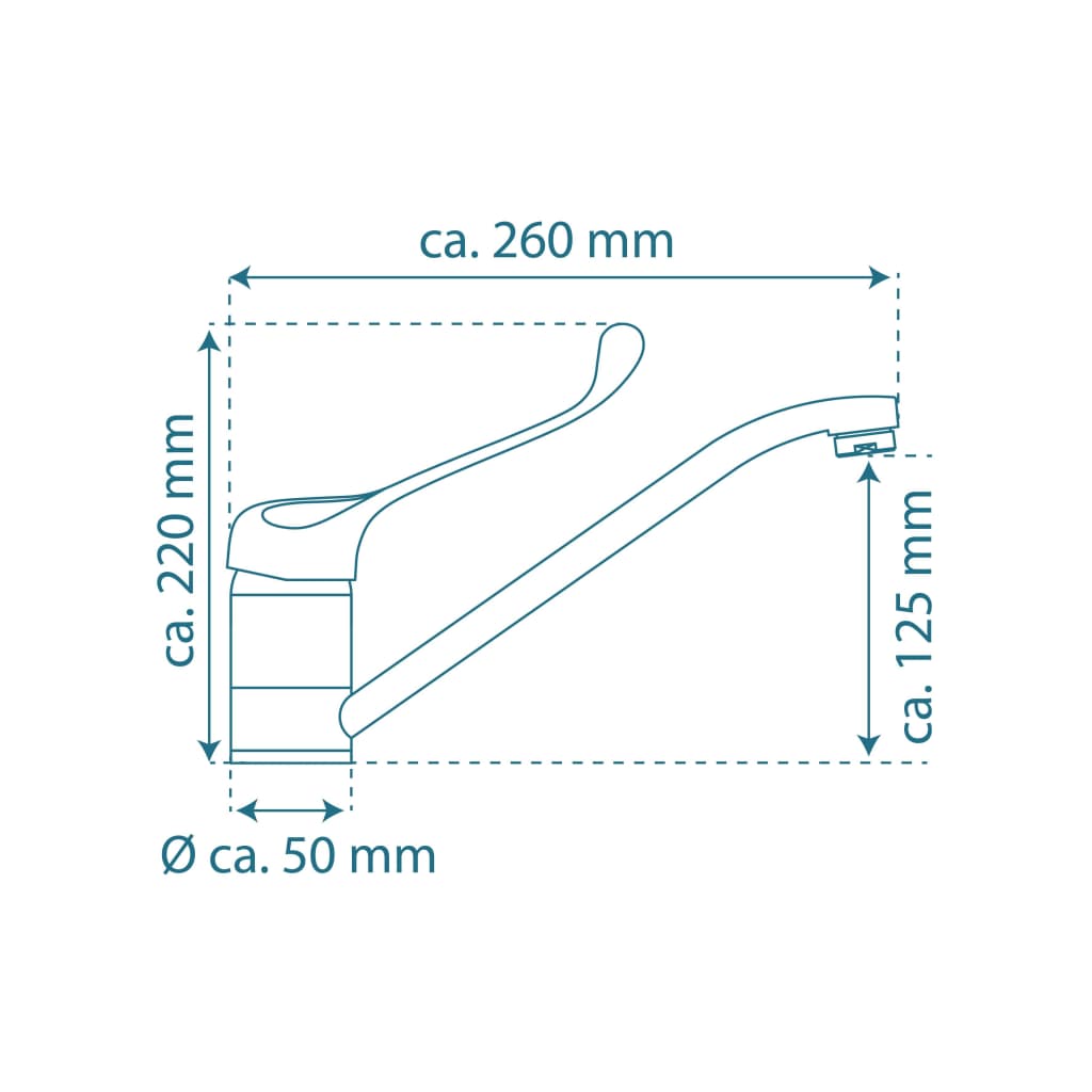 SCHÜTTE Eenknopsmengkraan VITAL chroomkleurig - AllerleiShop