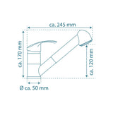 SCHÜTTE Eenknopsmengkraan uittrekbare uitloop FALCON chroomkleurig - AllerleiShop