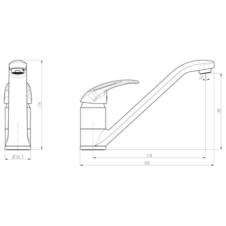 SCHÜTTE Eenknopsmengkraan ALBATROS chroomkleurig - AllerleiShop