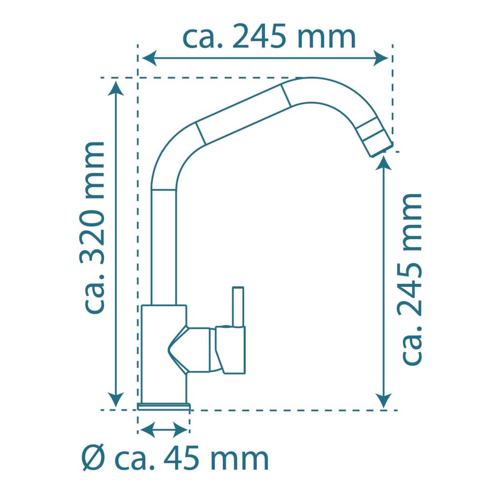 SCHÜTTE Eenknopsmengkraan met hoge uitloop CASALLA chroomkleurig - AllerleiShop