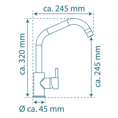 SCHÜTTE Eenknopsmengkraan met hoge uitloop CASALLA chroomkleurig - AllerleiShop