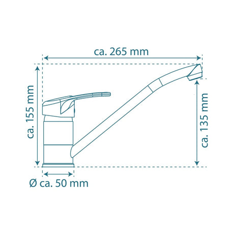 SCHÜTTE Eenknopsmengkraan DANTE chroomkleurig - AllerleiShop