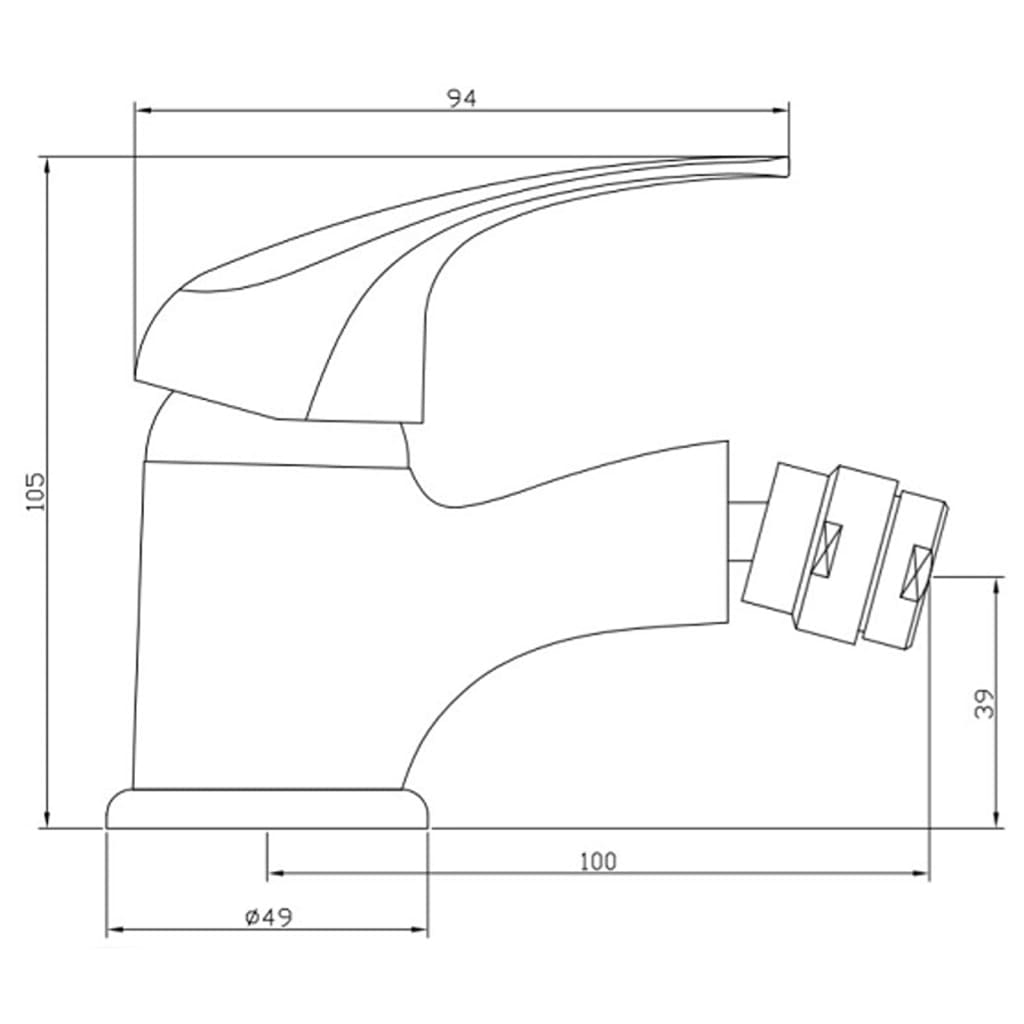 SCHÜTTE Bidetmengkraan ATHOS PLUS chroomkleurig - AllerleiShop