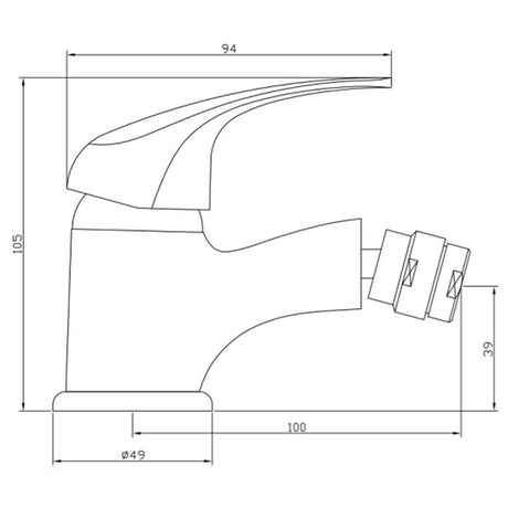 SCHÜTTE Bidetmengkraan ATHOS PLUS chroomkleurig - AllerleiShop