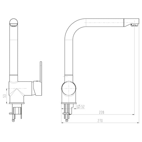 SCHÜTTE Eenknopsmengkraan bovenbouw RIO chroomkleurig - AllerleiShop