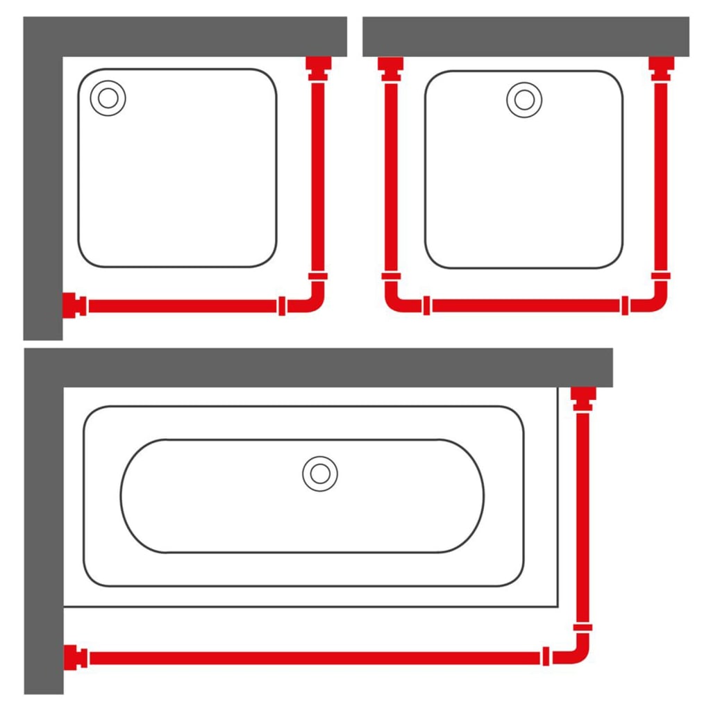 Sealskin Douchegordijnstangenset Easy-Roll wit - AllerleiShop