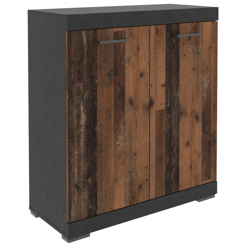 FMD Kast met 2 deuren 80x34,9x89,9 cm grijs en old style - AllerleiShop