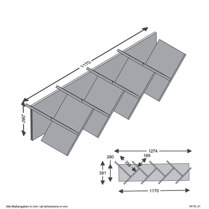 FMD Boekenplank zwevend geometrisch wit - AllerleiShop