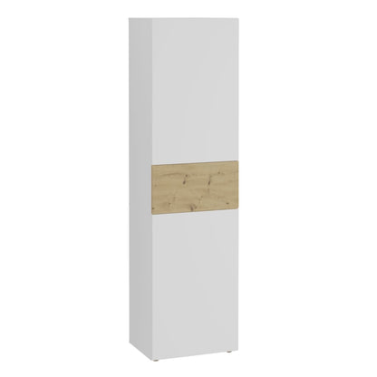 FMD Garderobe met 2 deuren 54,5x41,7x199,1 cm wit en artisan eiken - AllerleiShop