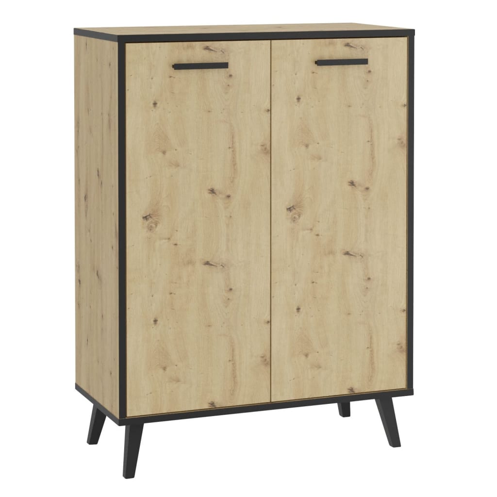 FMD Schoenenkast met 5 vakken 68,5x33x93,5 cm artisan eiken - AllerleiShop