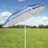 HI Strandparasol 200 cm gestreept blauw - AllerleiShop