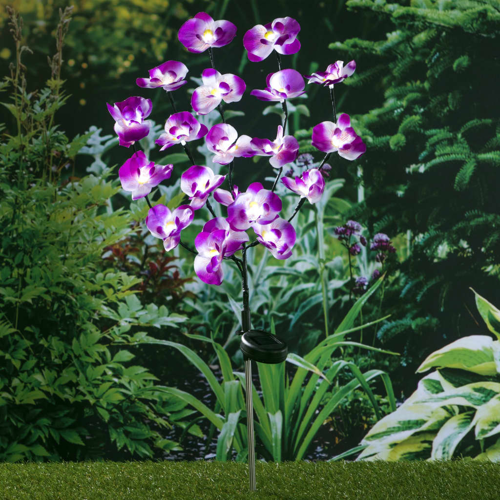 HI Tuinlamp orchidee solar LED 75 cm - AllerleiShop