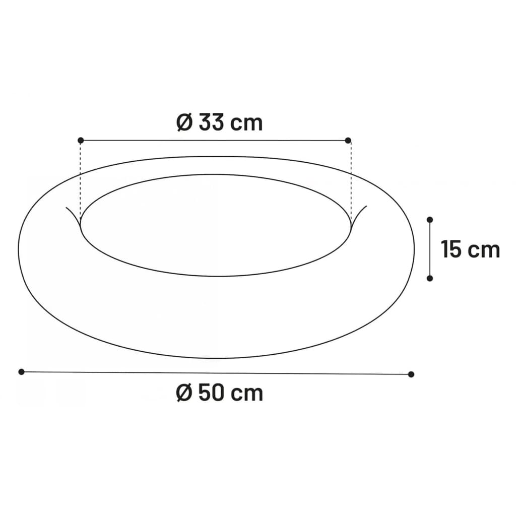 FLAMINGO Dierenmand Suza rond 50x50x15 cm grijs - AllerleiShop