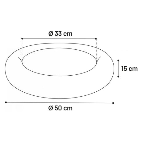 FLAMINGO Dierenmand Suza rond 50x50x15 cm grijs - AllerleiShop