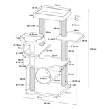 FLAMINGO Kattenmeubel Granda 83x73x123 cm grijs - AllerleiShop