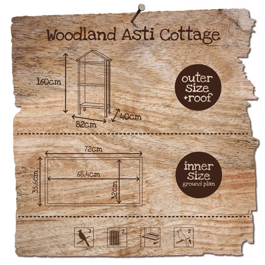 Volière Asti Cottage 82x40x160 cm hout