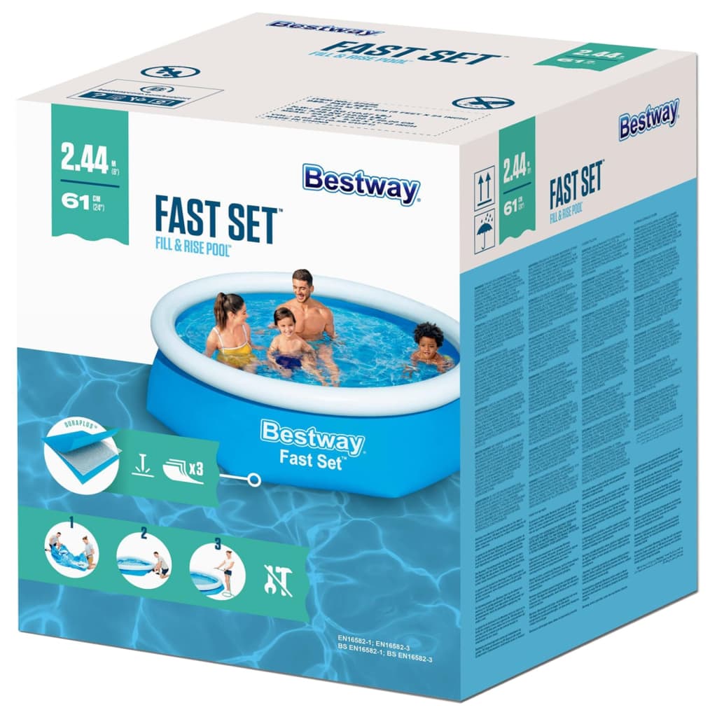 Zwembad Fast Set opblaasbaar rond 244x66 cm 57265