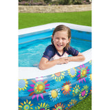 Kinderzwembad opblaasbaar 229x152x56 cm blauw