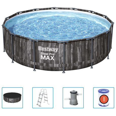 Zwembadset Steel Pro MAX rond 427x107 cm