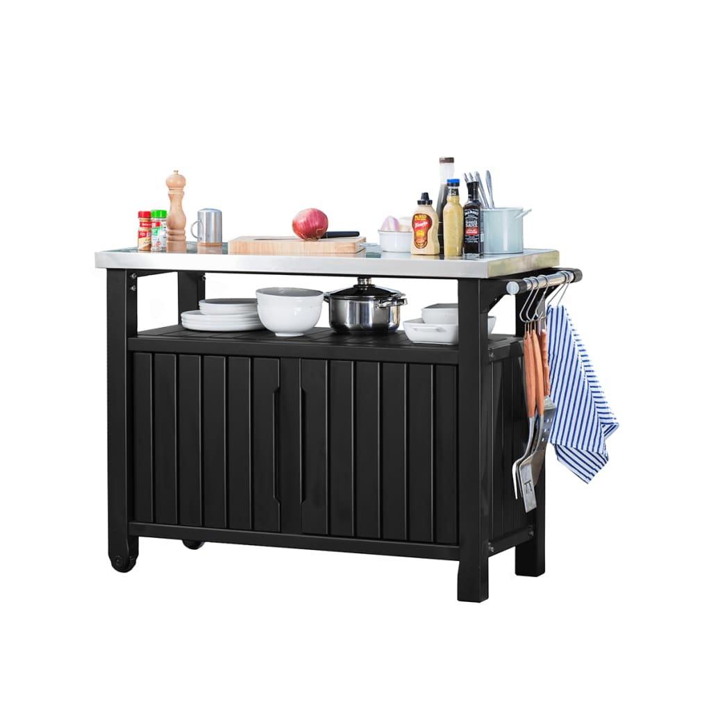 Keter Tuintafel voor BBQ multifunctioneel Unity XL hout-look - AllerleiShop