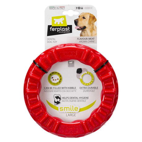 Ferplast Kauwspeeltje voor honden Smile large 20x18x4 cm rood - AllerleiShop