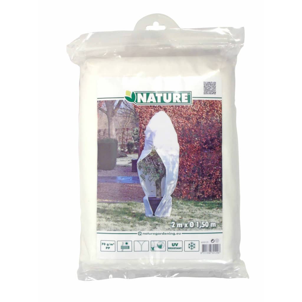 Nature Winterhoes met rits 70 g/m² 1,5x1,5x2 m wit - AllerleiShop