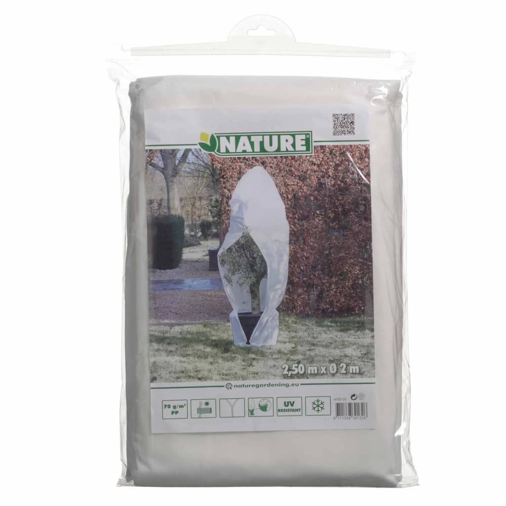 Nature Winterhoes met rits 70 g/m² 2,5x2x2 m wit - AllerleiShop