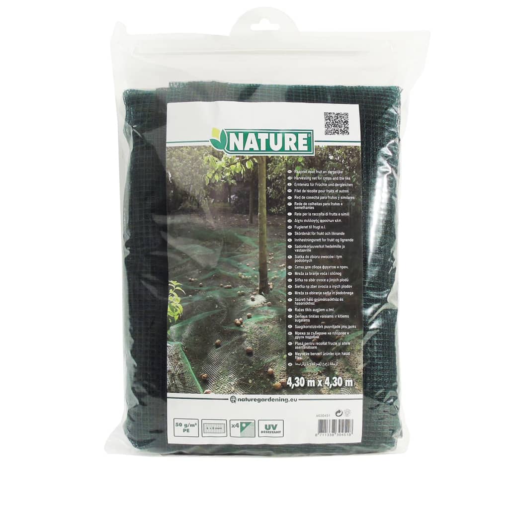 Nature Fruit- en bladverzamelnet 4,3x4,3 m 6030451 - AllerleiShop