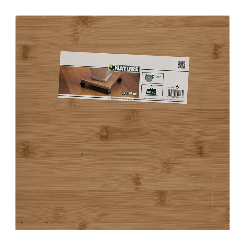 Nature Plantentrolley vierkant 30x30 cm bruin BPC - AllerleiShop