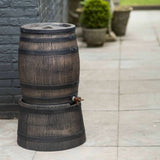 Nature Regenton met hout-look 50 L 38x49,5 cm bruin - AllerleiShop