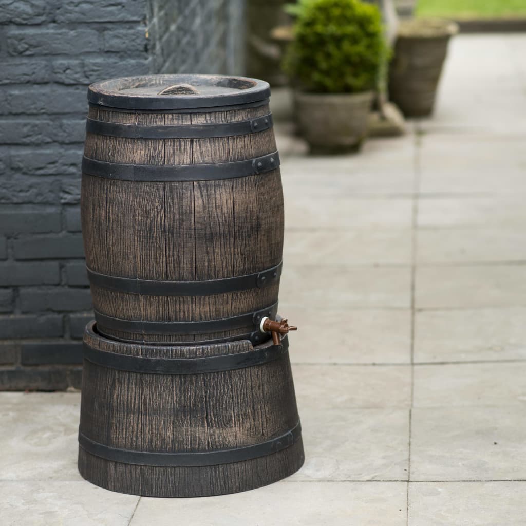 Nature Standaard voor regenton met hout-look 45x28,5 cm bruin - AllerleiShop