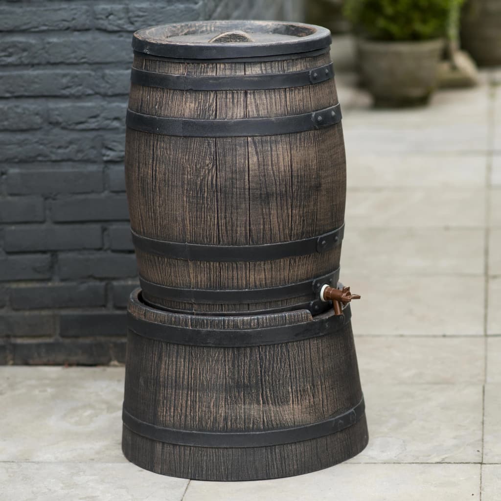 Nature Regentonstandaard met hout-look 30,5x58 cm bruin - AllerleiShop