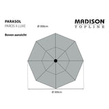 Madison Parasol Paros II Luxe 300 cm grijs - AllerleiShop