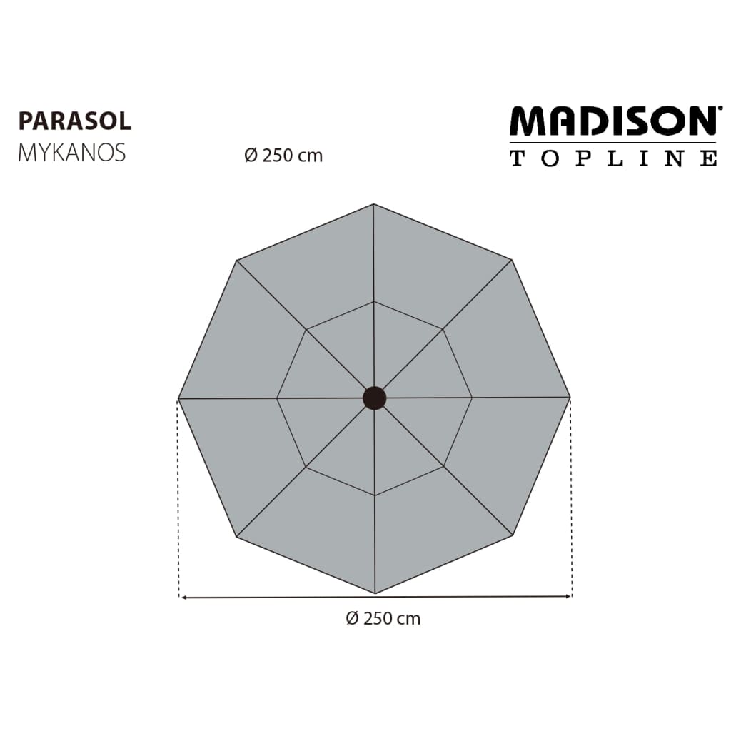 Madison Parasol Mykanos 250 cm ecru - AllerleiShop