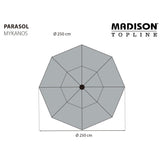 Madison Parasol Mykanos 250 cm ecru - AllerleiShop