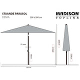 Madison Parasol Denia 200x200 cm groen - AllerleiShop