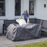 Hoes voor tuinkussens 80x80x60 cm grijs