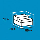 Hoes voor tuinkussens 80x80x60 cm grijs
