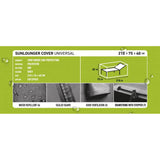 Ligbeddenhoes 210x75x40 cm grijs