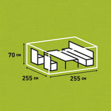 Loungesethoes 255x255x70 cm grijs