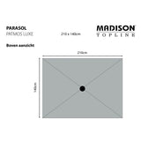 Madison Parasol Patmos Luxe rechthoekig 210x140 cm lichtgrijs - AllerleiShop