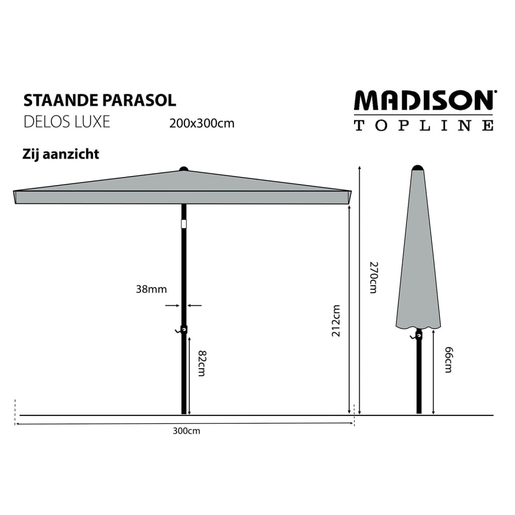 Madison Parasol Delos Luxe 300x200 cm PAC5P016 ecru - AllerleiShop