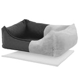 Hondenbed Skai Check 100x80x25 cm grijs