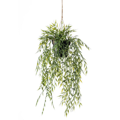 Emerald Kunstplant hangend in pot bamboe 50 cm - AllerleiShop