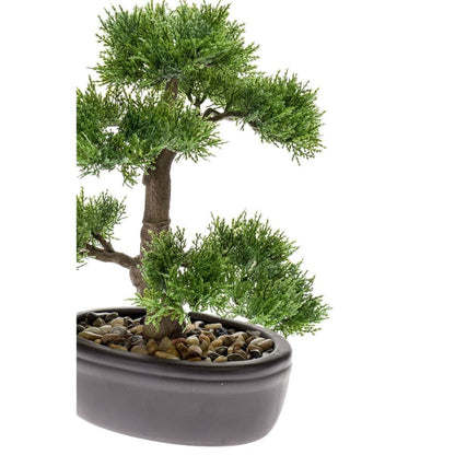 Emerald Kunstplant ceder bonsai groen 32 cm 420001 - AllerleiShop